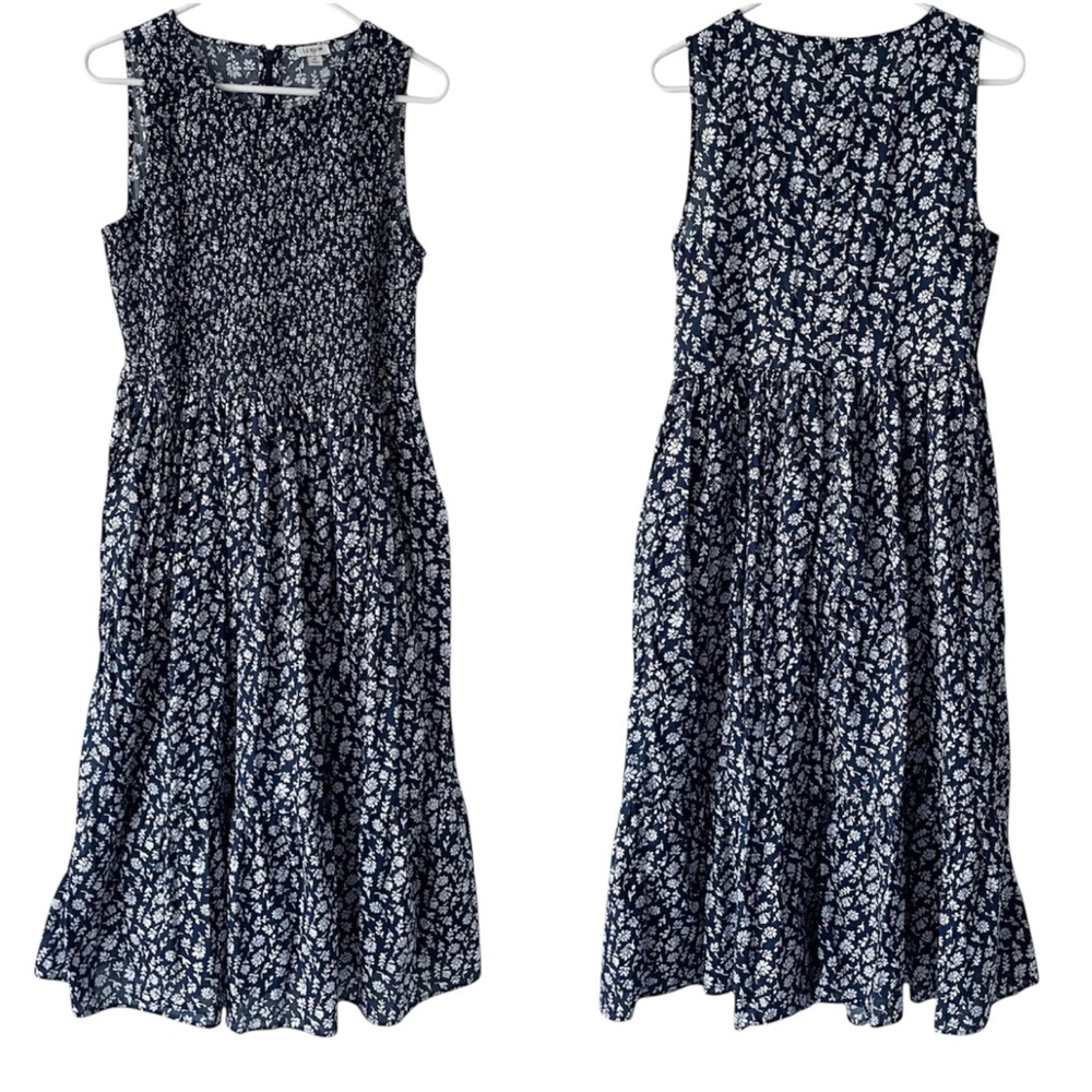 *NWOT* J. Crew Printed Smocked Tiered Midi/Maxi Dress - Picture 16 of 16